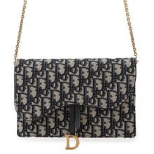 Load image into Gallery viewer, Dior Saddle ChainPouch NavyS5620CTZQ Canvas

