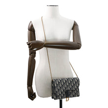 Load image into Gallery viewer, Dior Saddle ChainPouch NavyS5620CTZQ Canvas
