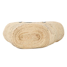Load image into Gallery viewer, PRADA Woven Palm Triangle Logo Basket Bag Natural/White1BG314 Straw Leather
