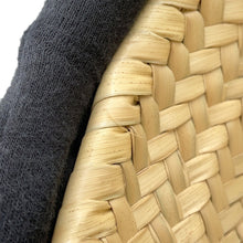 Load image into Gallery viewer, PRADA Woven Palm Triangle Logo Basket Bag Natural/White1BG314 Straw Leather
