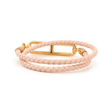 Load image into Gallery viewer, HERMES Roulis Double Tour Size T2 Rose Egran Tyne Metal Swift Leather
