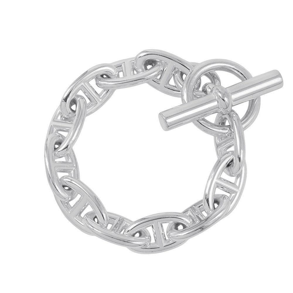 HERMES Chaine d'Ancre Bracelet 11 frames Size GM SV925