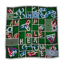 Load image into Gallery viewer, HERMES Carre H 100 Unpossible Size 100 Vert/Blanc/Fuchsia Cashmere70% Silk30%
