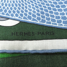 Load image into Gallery viewer, HERMES Carre H 100 Unpossible Size 100 Vert/Blanc/Fuchsia Cashmere70% Silk30%
