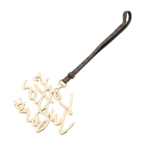 将图像加载到图库查看器中，LOUIS VUITTON Bag Charm・LV Lettering Gold/BrownM03052 Monogram Metal
