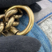 将图像加载到图库查看器中，CHANEL Boy Chanel Patchwork ChainShoulder Bag BlueA92867 Denim
