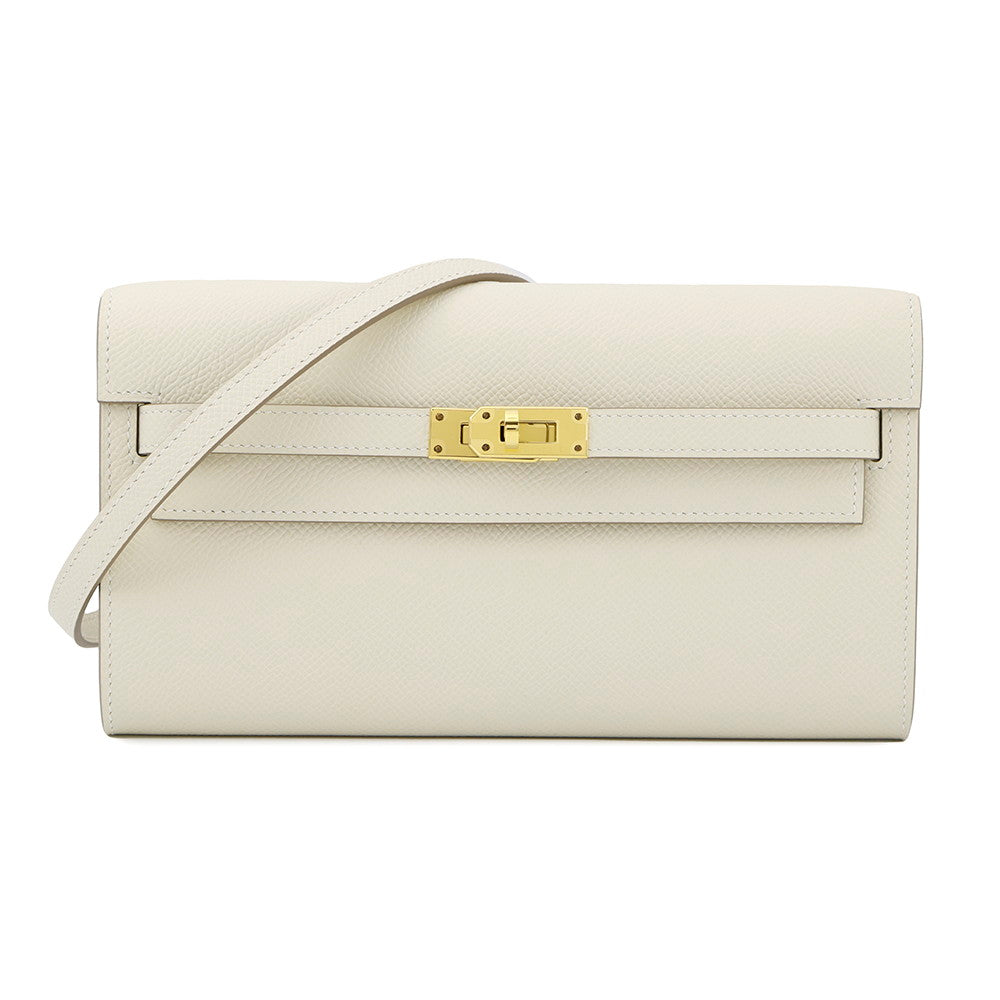 HERMES Kelly wallet to go Craie Epsom