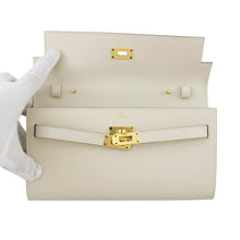 Load image into Gallery viewer, HERMES Kelly wallet to go Craie Epsom
