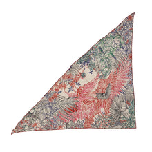 Load image into Gallery viewer, HERMES Triangle Geant Flamingo Party Coloriage Natural/Rouge/BlueH364114S Cashmere70% Silk30%
