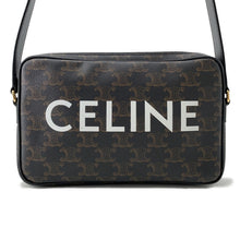 将图像加载到图库查看器中，CELINE Triomphe Medium Messenger Bag Black/Brown194502CIM.38NO PVC Leather
