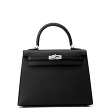 Load image into Gallery viewer, HERMES Kelly Sellier Black Epsom Size 25

