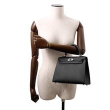 Load image into Gallery viewer, HERMES Kelly Sellier Black Epsom Size 25
