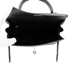 Load image into Gallery viewer, HERMES Kelly Sellier Black Epsom Size 25

