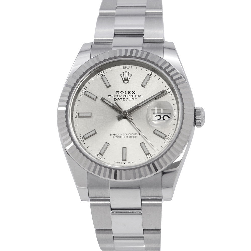 ROLEX Datejust 41 W41mm Stainless Steel K18WG Silver Dial126334