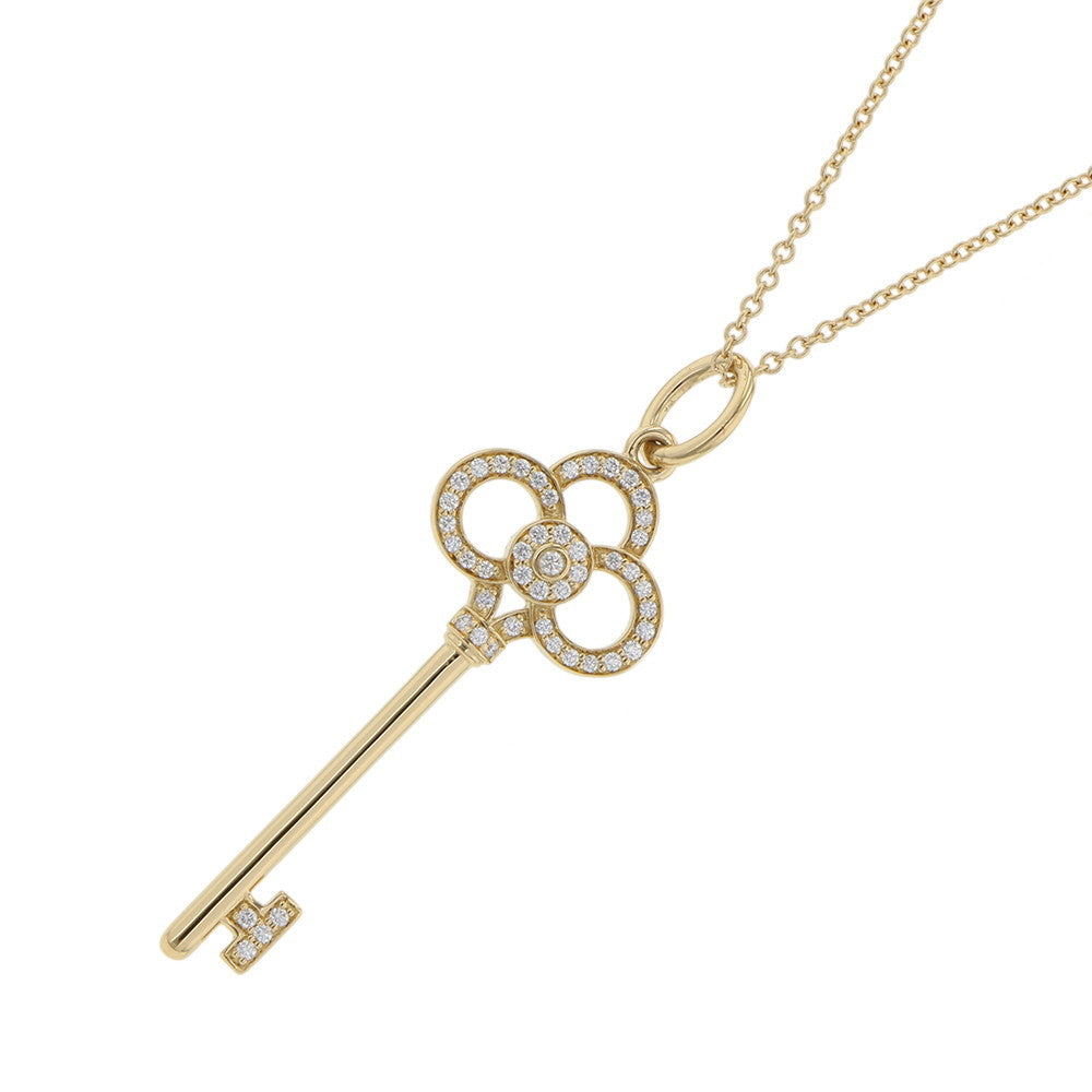 TIFFANY&Co. Crown Key Necklace 18K Yellow Gold