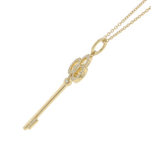 Load image into Gallery viewer, TIFFANY&amp;Co. Crown Key Necklace 18K Yellow Gold
