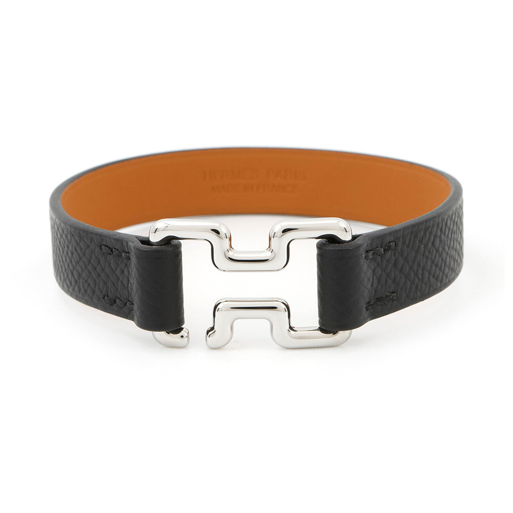 HERMES Tonight Bangle Size T5 Black Epsom