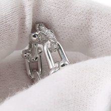 将图像加载到图库查看器中，TIFFANY&amp;Co. Hardware Small Link Ring Size Approximately No. 1272669290 18K White Gold
