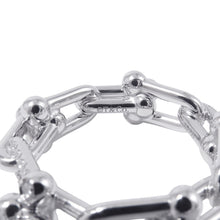 将图像加载到图库查看器中，TIFFANY&amp;Co. Hardware Small Link Ring Size Approximately No. 1272669290 18K White Gold
