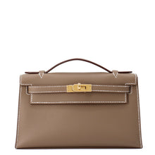 Load image into Gallery viewer, HERMES PochetteKelly Etoupe Swift Leather
