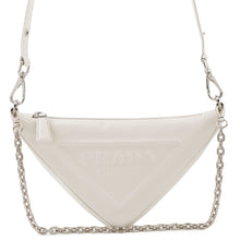 将图像加载到图库查看器中，PRADA Triangle Shoulder White1BC543 Calf Leather
