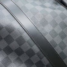 将图像加载到图库查看器中，LOUIS VUITTON Keepall Bandouliere NoirN41413 Damier Graphite Size 55

