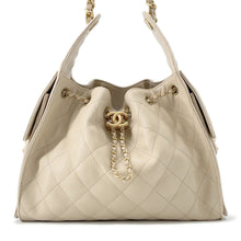 Load image into Gallery viewer, CHANEL CHANEL25 ChainShoulder Bag BeigeAS5293 Caviar Leather Size Small
