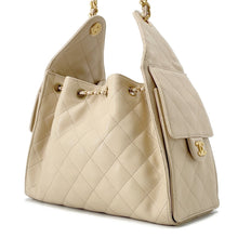 Load image into Gallery viewer, CHANEL CHANEL25 ChainShoulder Bag BeigeAS5293 Caviar Leather Size Small
