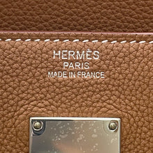 将图像加载到图库查看器中，HERMES HAUT A COURROIES Gold Togo Leather Size 40
