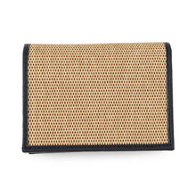 Load image into Gallery viewer, GUCCI Horsebit 1955 Compact Wallet Beige/Navy621887 Straw/Leather
