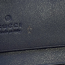 Load image into Gallery viewer, GUCCI Horsebit 1955 Compact Wallet Beige/Navy621887 Straw/Leather

