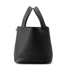 将图像加载到图库查看器中，HERMES Picotin Lock Black Taurillon Clemence Size MM
