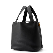 将图像加载到图库查看器中，HERMES Picotin Lock Black Taurillon Clemence Size MM
