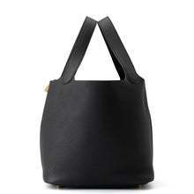 将图像加载到图库查看器中，HERMES Picotin Lock Black Taurillon Clemence Size MM
