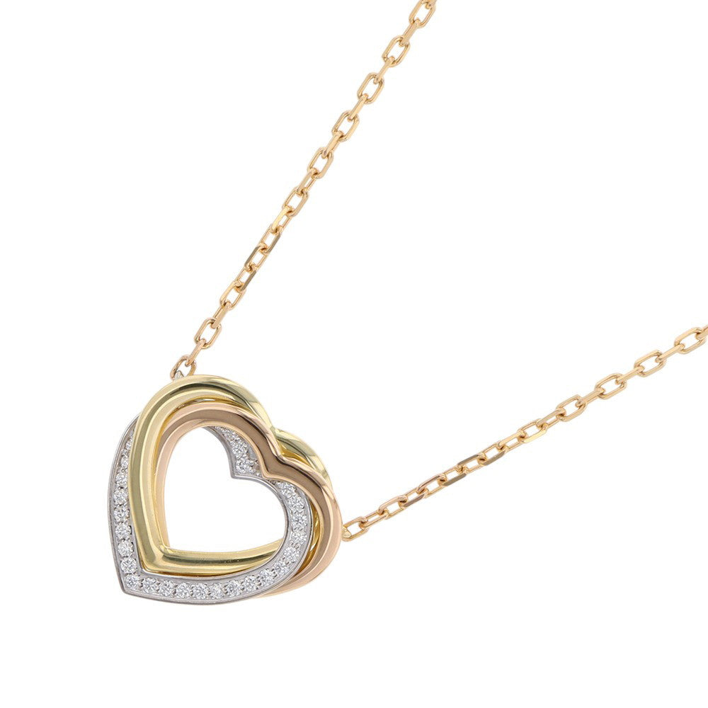 CARTIER Trinity Heart Diamond NecklaceB7061200 K18YG K18PG K18WG