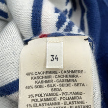 Load image into Gallery viewer, HERMES Kanoe H Short Sleeve Knit Size 34 Blue Cashmere48% Silk48% Nylon3%Polyurethane1%
