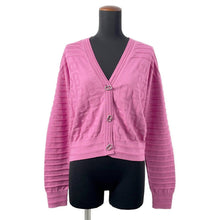 Load image into Gallery viewer, HERMES chaine d&#39;ancre cardigan Size 34 Pink Silk57% Cotton43%
