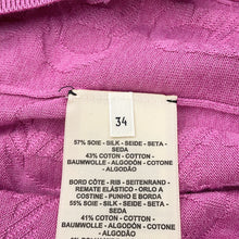Load image into Gallery viewer, HERMES chaine d&#39;ancre cardigan Size 34 Pink Silk57% Cotton43%
