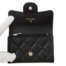 Load image into Gallery viewer, CHANEL Classic Flap Card Case BlackAP4096 Caviar Leather
