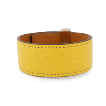 将图像加载到图库查看器中，HERMES Collier de Chien 24 Bracelet Size T2 Jaune de Naples Leather
