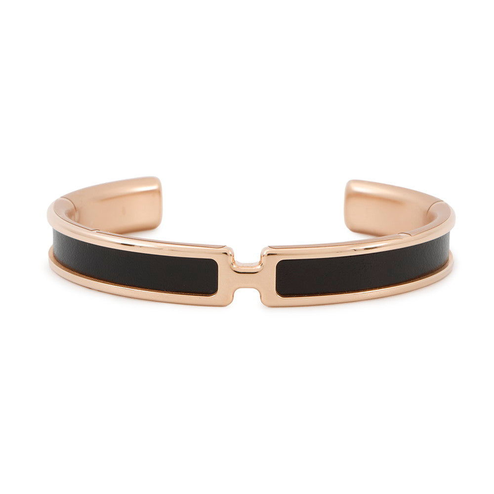 HERMES Olympe Bangle Size T1 Metal Box Calf Leather