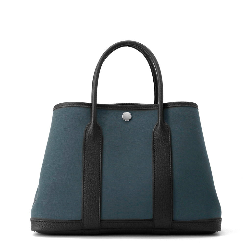 HERMES Garden Party Vert Chypre/Black Toile Officier Negonda Leather Size TPM
