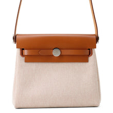 Load image into Gallery viewer, HERMES Herbag zip Fauve Toile H Vache Hunter Leather Size Mini
