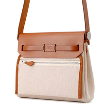 Load image into Gallery viewer, HERMES Herbag zip Fauve Toile H Vache Hunter Leather Size Mini

