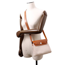 Load image into Gallery viewer, HERMES Herbag zip Fauve Toile H Vache Hunter Leather Size Mini
