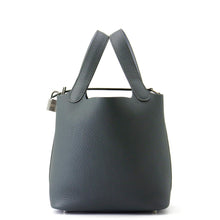 Load image into Gallery viewer, HERMES Picotin Lock Eclat Vert Mangrove/Guripantan Taurillon Clemence Swift Leather Size PM
