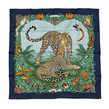 Load image into Gallery viewer, HERMES Carre Jungle Love Size 90 Marine/Vert/Orange Silk100%
