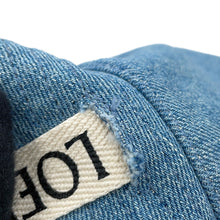 Load image into Gallery viewer, LOEWE Paula Ibiza Frayed Fisherman Hat Size 59 Blue DenimK820HF1X66 Cotton100% Calf Leather
