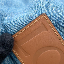 Load image into Gallery viewer, LOEWE Paula Ibiza Frayed Fisherman Hat Size 59 Blue DenimK820HF1X66 Cotton100% Calf Leather
