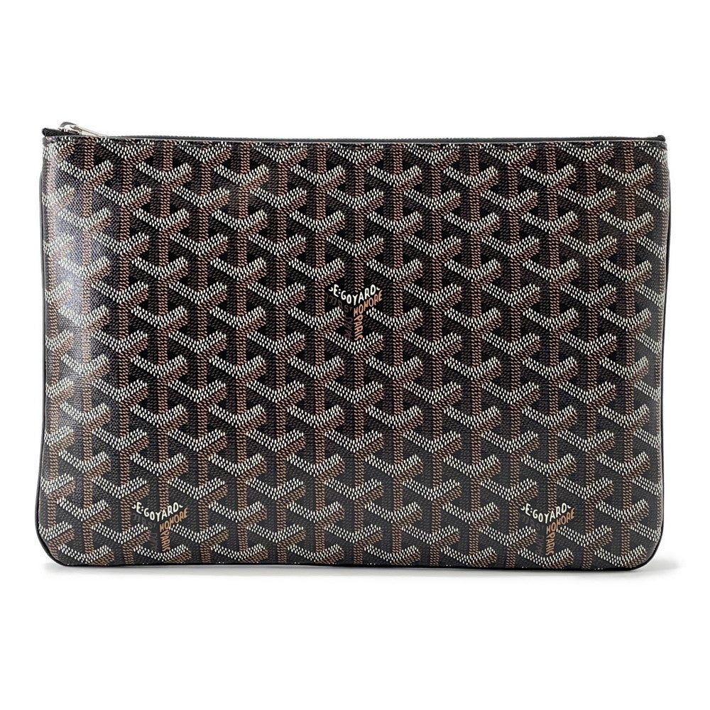 GOYARD Senna Clutch Bag BlackSENAT2MMLTY01CL01P PVC Leather Size MM